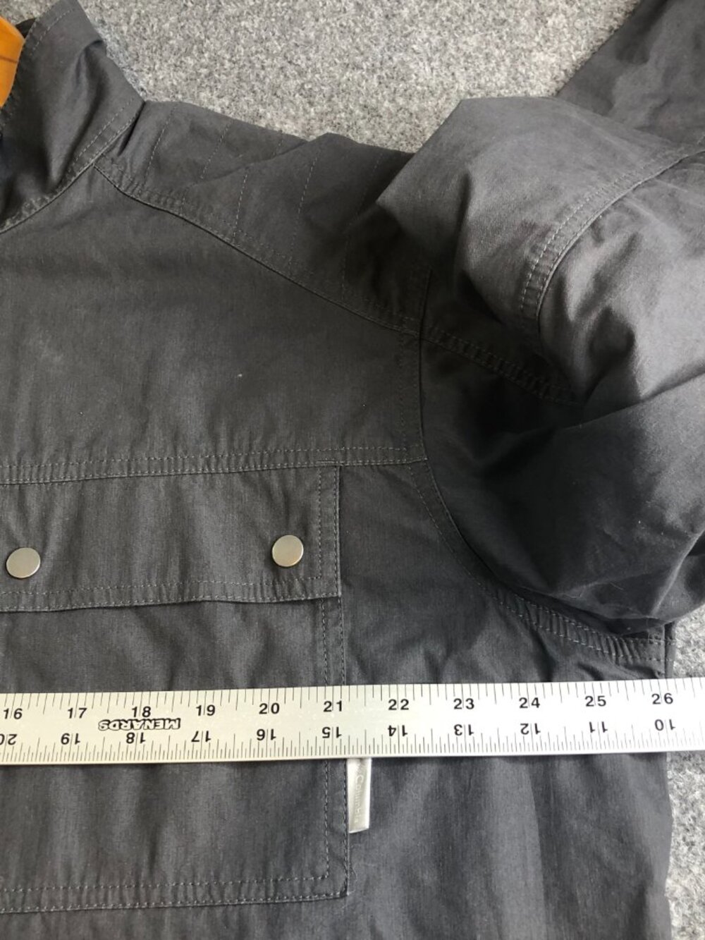 Columbia Bear Creek Mens Jacket XL Gray Lightweight Zip Snap Utility Pockets - Picture 7 of 13